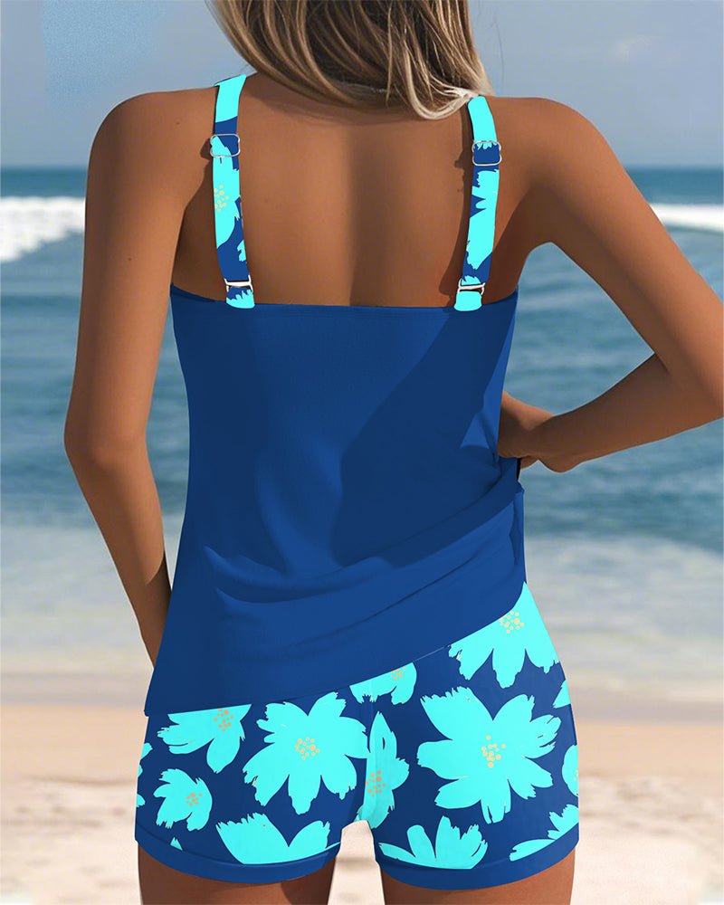 Carola | Tankini Décolleté Stampato