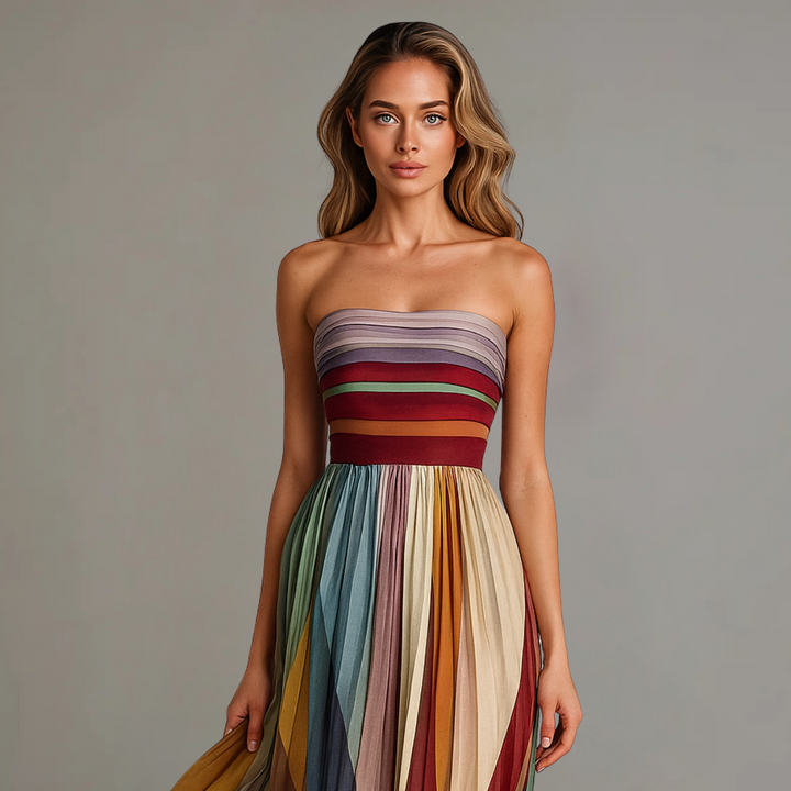 Fiorella™ | Abito colorato senza maniche
