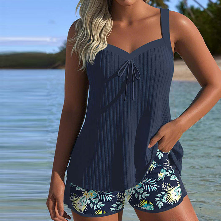 Beau | Tankini a Righe Due Pezzi
