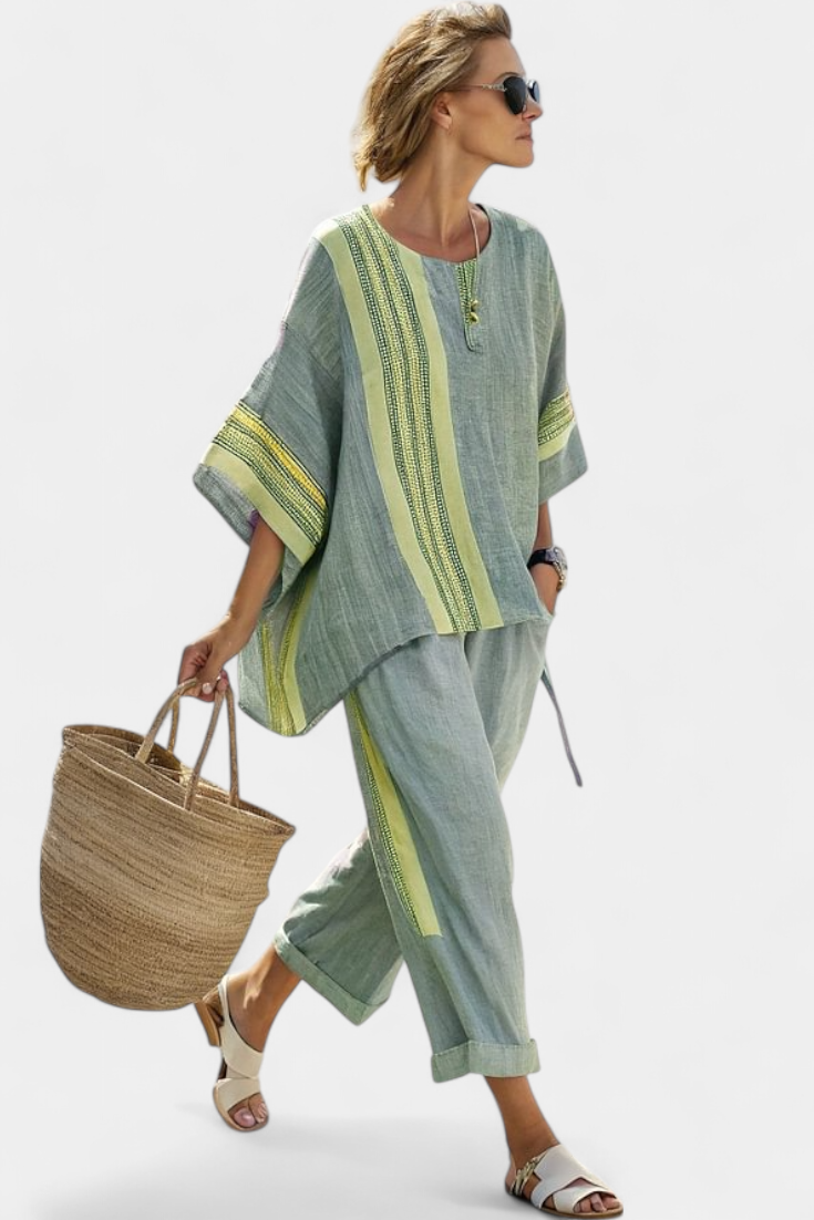 Lavanda Lino™ | Righe Gialle