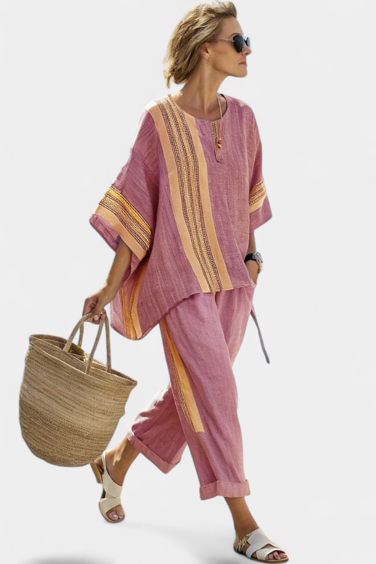 Lavanda Lino™ | Righe Gialle