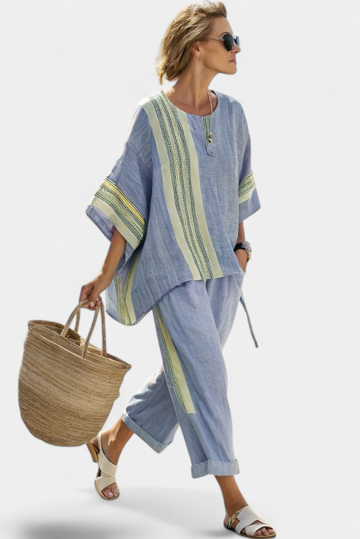 Lavanda Lino™ | Righe Gialle