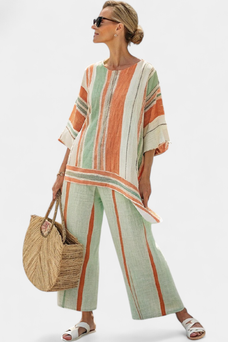Menta Lino™ | Righe Asimmetriche