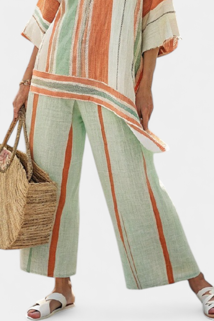 Menta Lino™ | Righe Asimmetriche