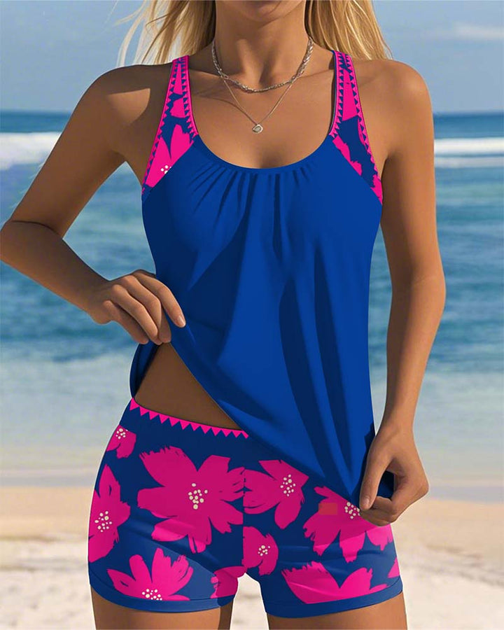 Carola | Tankini Décolleté Stampato